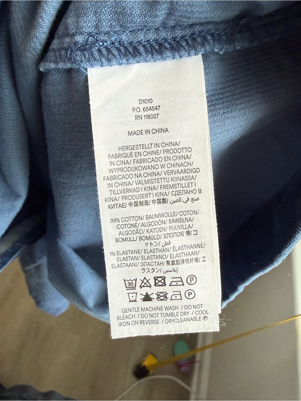 Boden Flora Cord Midi Shirt Dress Blue Office Button Front Classic size 10R - Picture 10 of 12